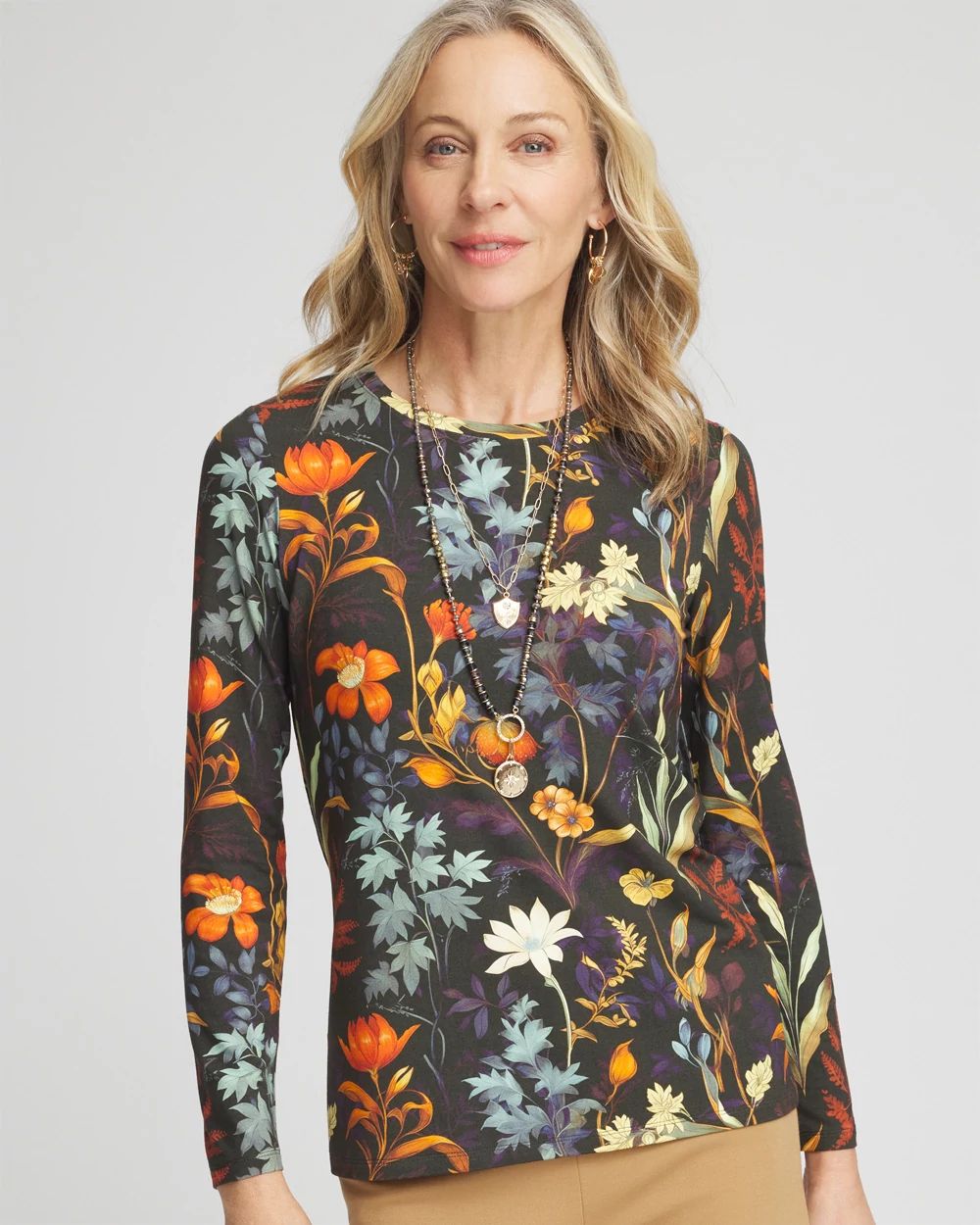 Touch of Cool™ Autumn Long Sleeve Tee | Chico's